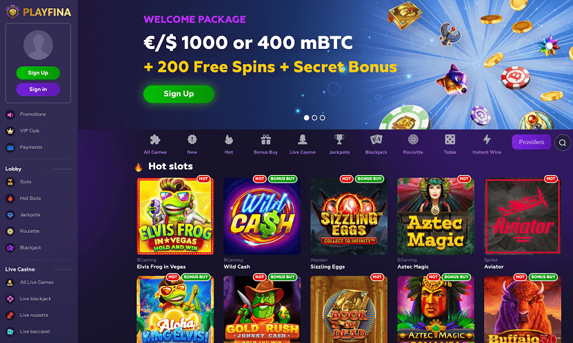 Playfina Casino Games