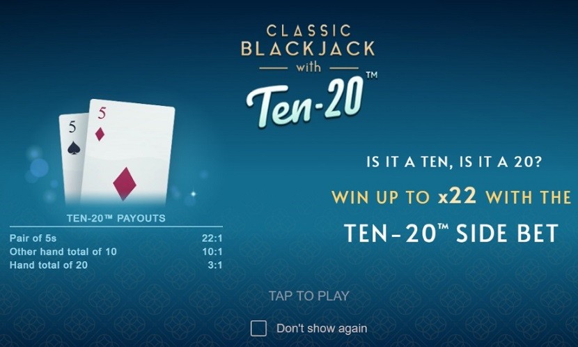 Classic Blackjack with Ten-20